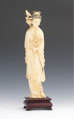 Carved Ivory Quan Yin Standing 131a2e