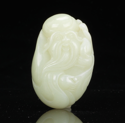 Chinese Shou Lao Carved Jade Ornament 131a63