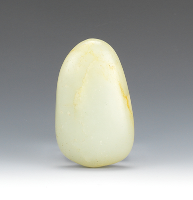 A Plain Carved Jade Pebble Form