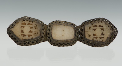 A Chinese Jade and Metal Buckle 131a6c