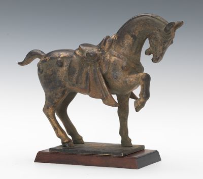 A Japanese Cast Metal Horse Statuette