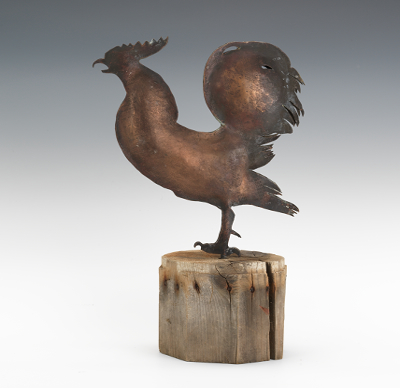 A Copper Weather Vane Rooster Hand 131ab6