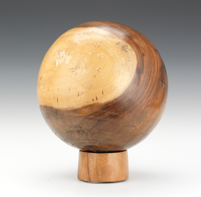 Wood Sphere Knot Sculpture Mid twentith 131ac3
