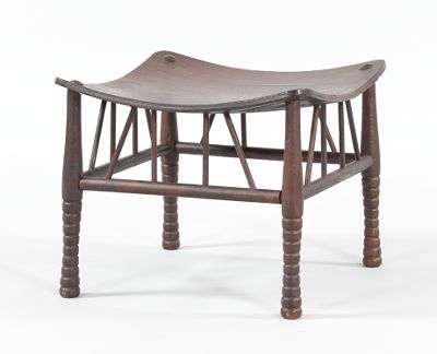 A Thebes Bench Stool With turned 131adf