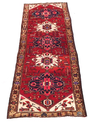 A Heriz Palace Runner Red variegated