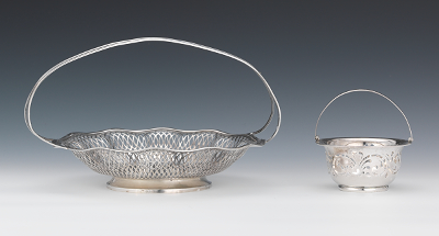 Two Sterling Silver Baskets Larger 131b18