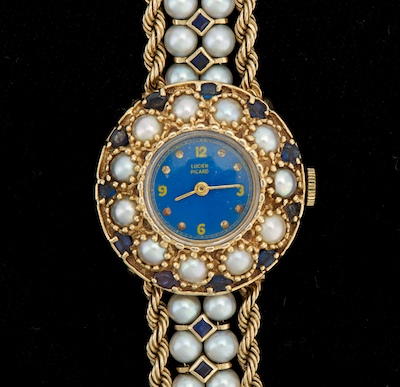 A Ladies' Lucien Piccard Gold Pearl