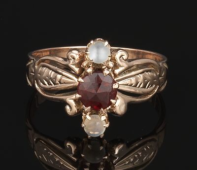 A Victorian Ladies' Ring with Moonstones