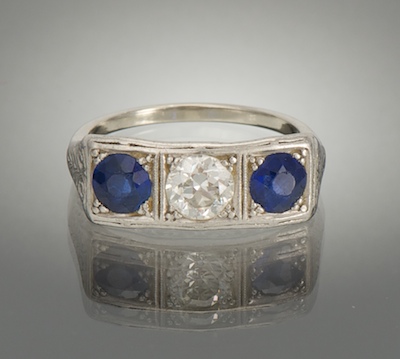 An Art Deco Diamond and Sapphire 131b47