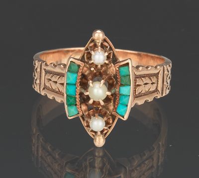 A Victorian Ladies Ring with Seed 131b40