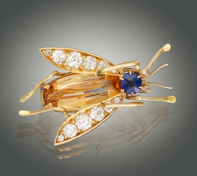 An Antique Topaz Diamond and Sapphire 131b50