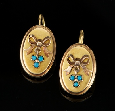 A Pair of Victorian Earrings ca  131b54