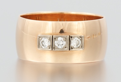 A Ladies' Rose Gold and Diamond