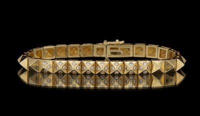 A Ladies' Pyramid Design Bracelet