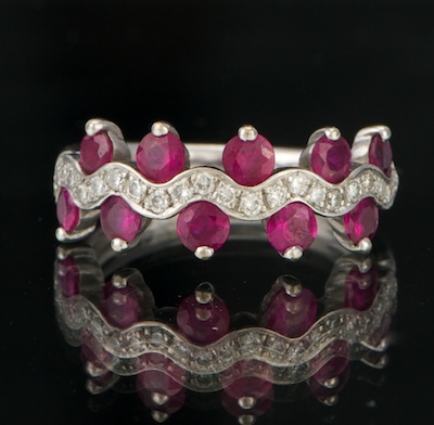 A Ladies' Ruby and Diamond Ring