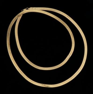 A 14k Gold Herringbone Chain 14k 131bd2