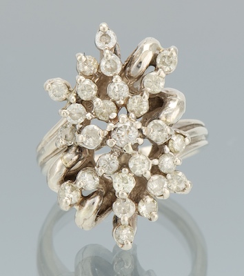 A Lades Diamond Cluster Ring 14k 131bf3