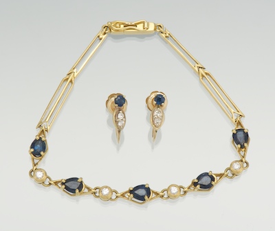 A Ladies' Sapphire and Diamond