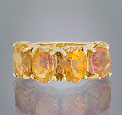 A Ladies Pinky Topaz Ring 14k 131c0e