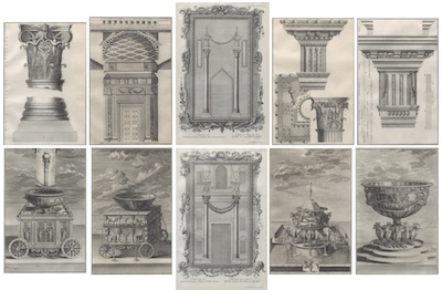 A Set of Ten Framed Architectural