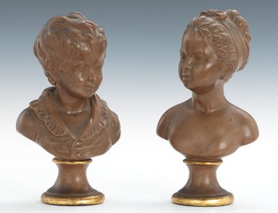 After Jean-Antoine Houdon A pair of