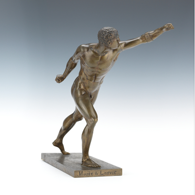 Cast Bronze Figure of a Male Nude After