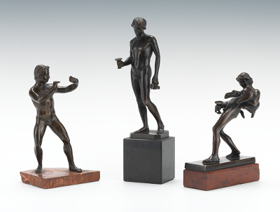 Three Miniature Bronze Classical