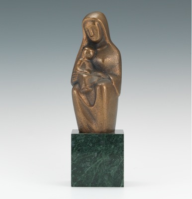 A Modern Bronze Madonna and Child 131c8b