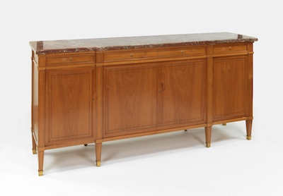 French Empire Marble Top Sideboard 131caa