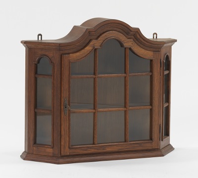 Dutch Style Curio Cabinet Walnut