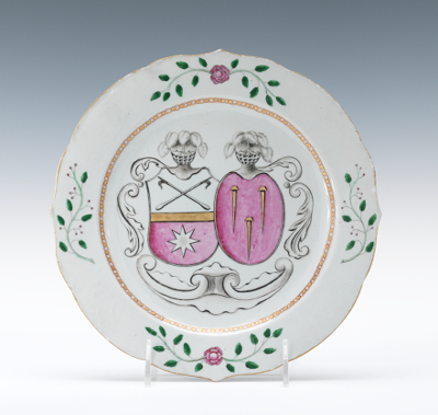 A Faux Armorial Porcelain Plate 131ccb
