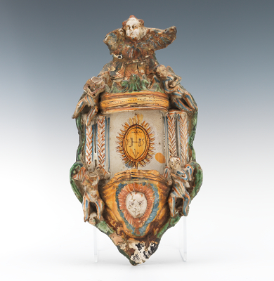 Majolica Holy Water Font Continental 131cd6