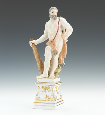 A Meissen Porcelain Figurine of Hercules