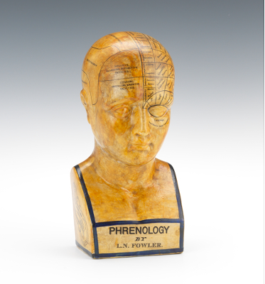 An L.N.Fowler Phrenology Bust A ceramic