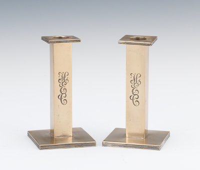 A Pair of Monogramed Sterling Silver