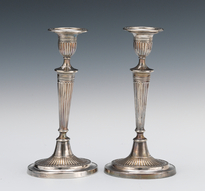 A Pair of Georgian Style Silver Plated
