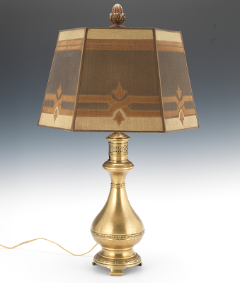 A Bronze Table Lamp Bottle shape