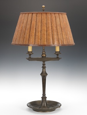 A Hammered Bronze Bouillotte Lamp 131d15