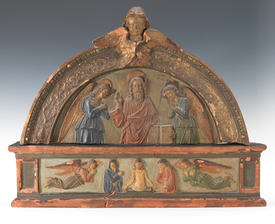 Antique Terracotta Religious Panel 131d3d