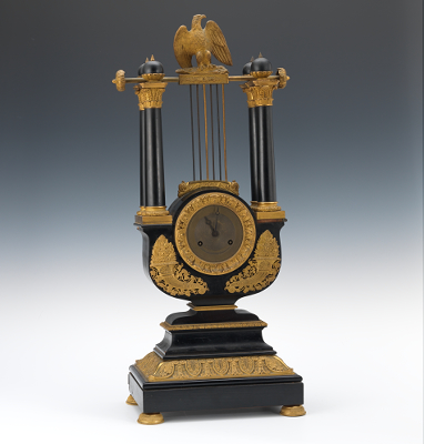 A French Empire Lyre Clock ca  131d42