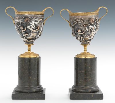 Pair of French Style Bronze Cups 131d45