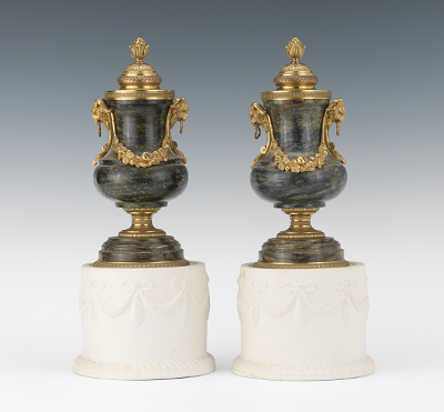A Pair of Marble Urn Shape Candle