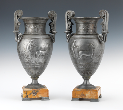 A Pair of Greek Revival Style Urns