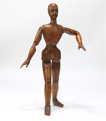 A Large Articulated Wood Artists Figure