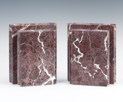 A Pair of Marble Bookends In the