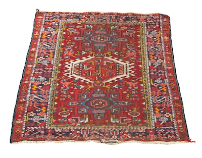 A Karaja Carpet Red geometric with