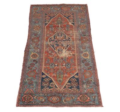 A Hamadan Carpet Red lozenge with