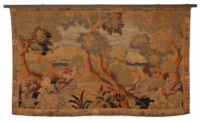 Tapestry Panel of Exotic Birds in a