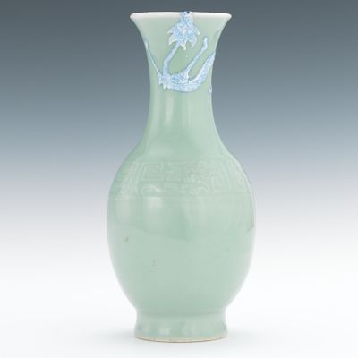 A Kangxi Celadon Green Vase Gloss