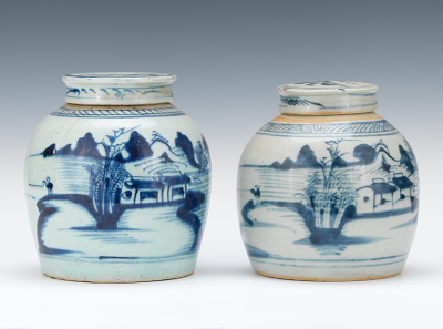 A Pair of Chinese Ginger Jars with